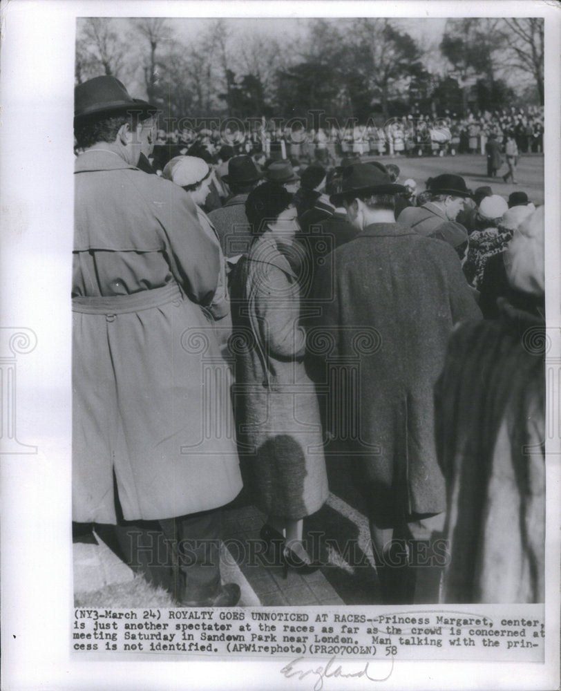 1958 Princess Margaret at the races in Sandown Park near London-Historic Images