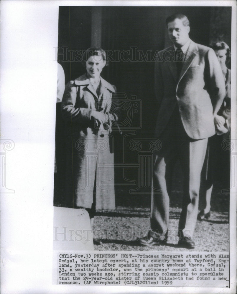 1959 New Romance for Princess Margaret, Alan Godsal - Historic Images