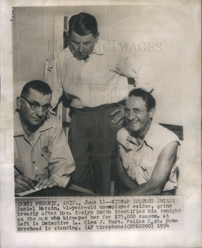 1954 Daniel Marsin Kidnapper, Detective Clem J. Hoyt Police Orme-Historic Images