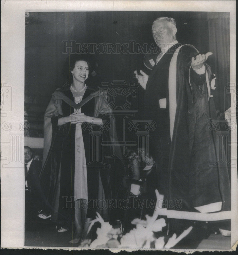 1958 Princess Margaret Beams at Receiving Doctor of Laws Degree - Historic Images