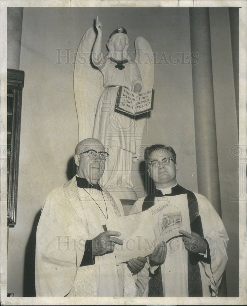 1961 Press Photo Rev. Schmidt Rev. Manz First St. Paul Evangelical Lutheran - Historic Images