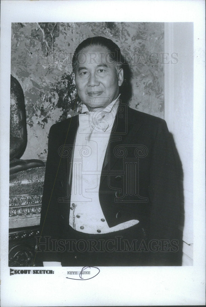 1973 Press Photo Actor Keye Luke - Historic Images