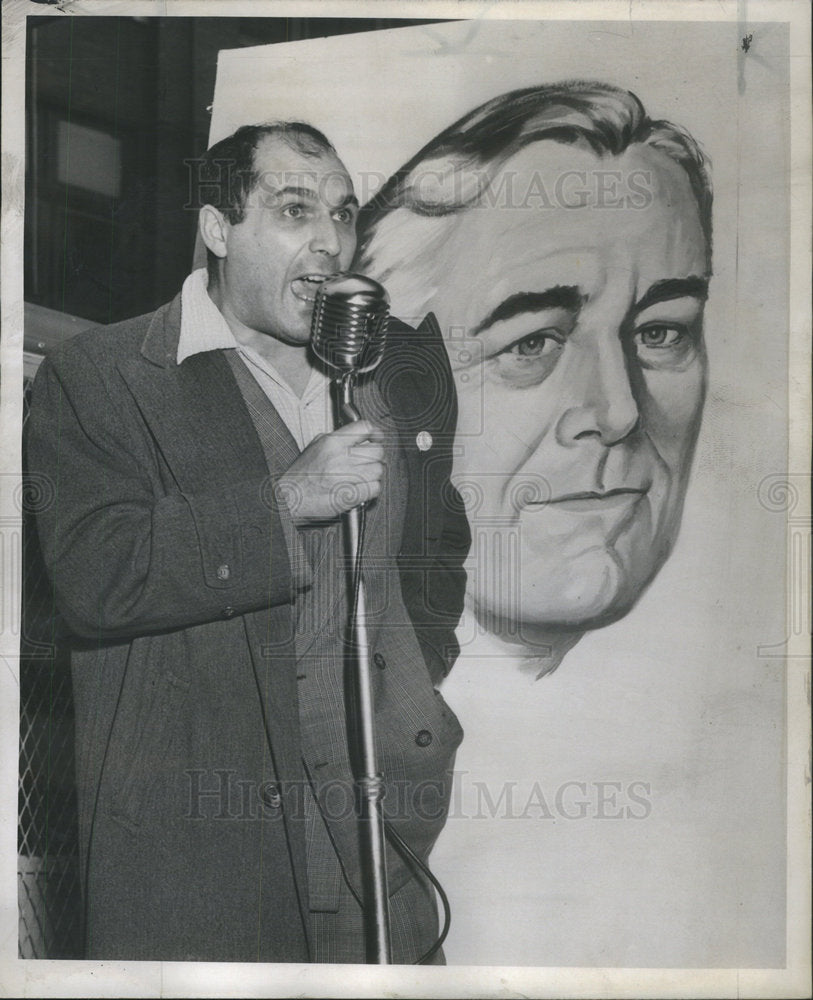 1954 Press Photo Herb March United Packinghouse Workers Labor Union America - Historic Images