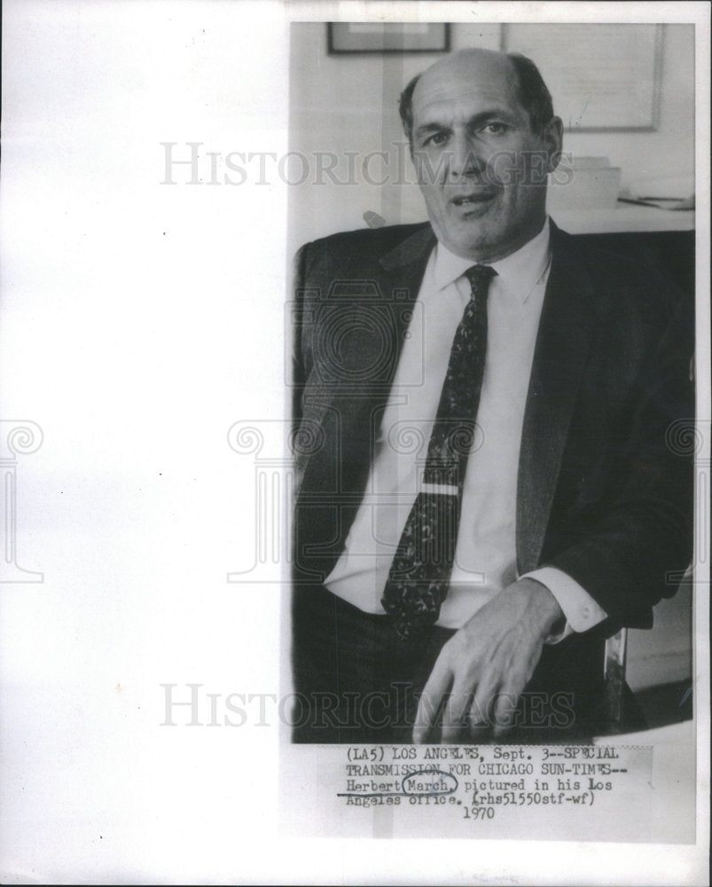 1970 Herbert March Labor Union Leader Civil Rights Activist-Historic Images