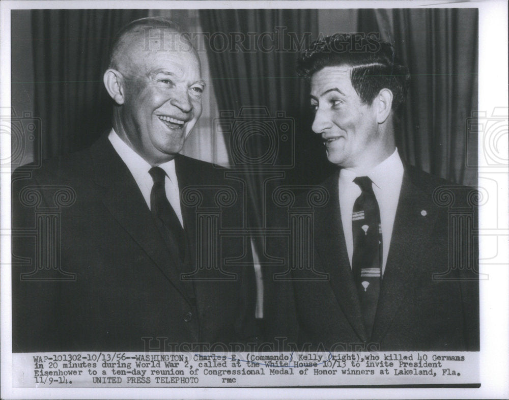 1956 Press Photo Charles White House Honor Winners Eisenhower Lakeland Germans - Historic Images