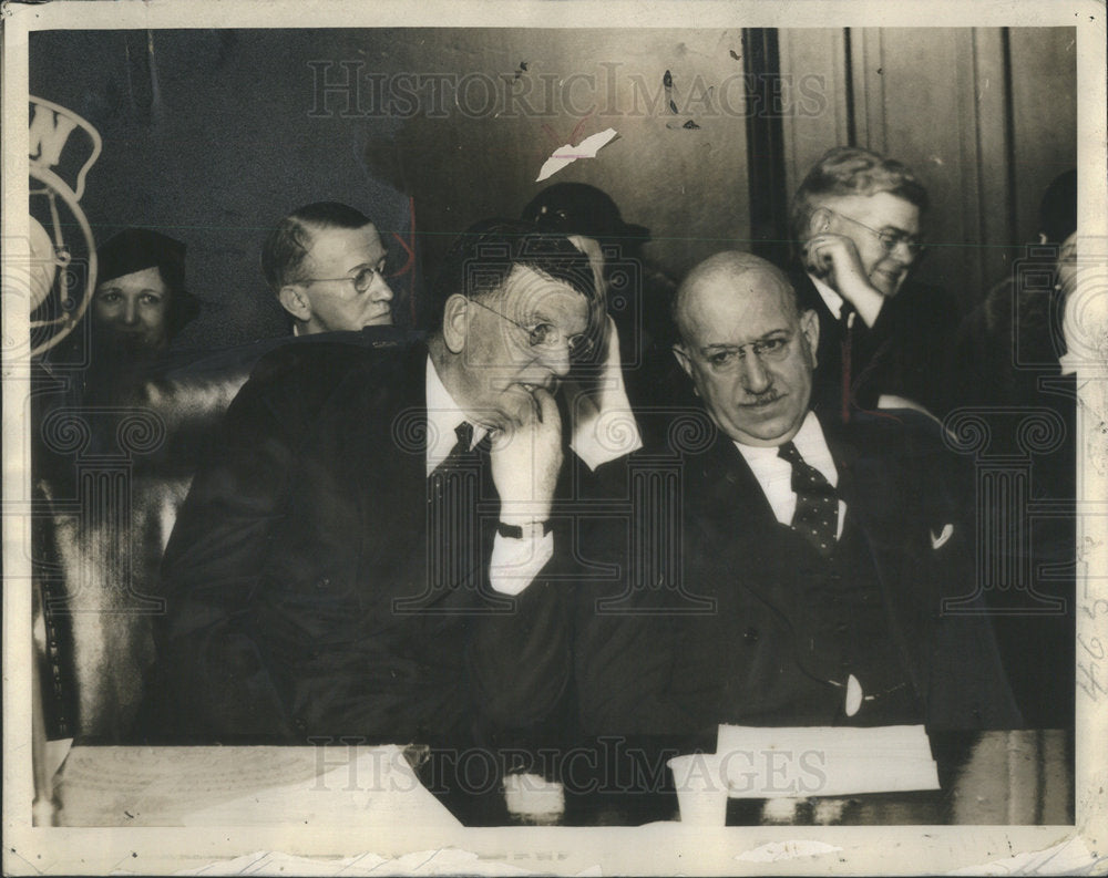 1933 Gov Horner &amp; Mayor Edward Kelly @ inauguration - Historic Images