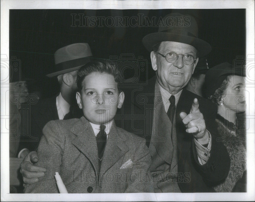 1941 Chicago Mayor Edward Kelly Son Stephen Joe Louis Lou Nova Fight - Historic Images