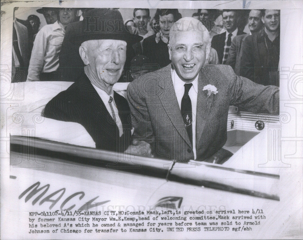 1955 Connie Mack Kansas City Mayor Kemp Chicago-Historic Images
