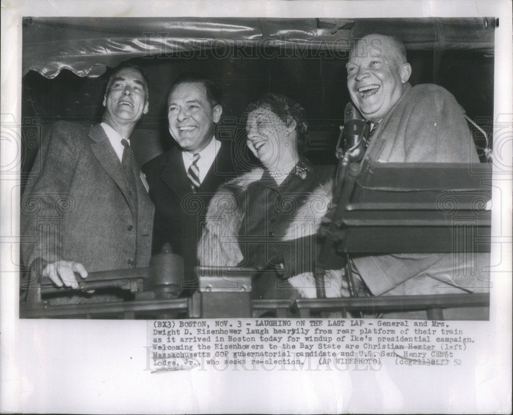 1952 President Dwight D. Eisenhower & Wife Henry Cabot Lodge, Jr.-Historic Images