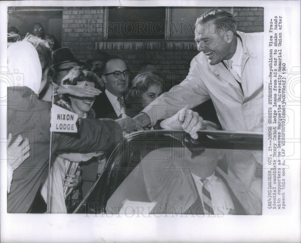 1960 Republican Vice Presidential Candidate Henry Cabot Lodge Union-Historic Images