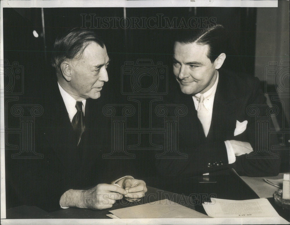 1938 Press Photo Senator Henry Cabot Lodge Jr Senate Foreign Relations Committee - Historic Images