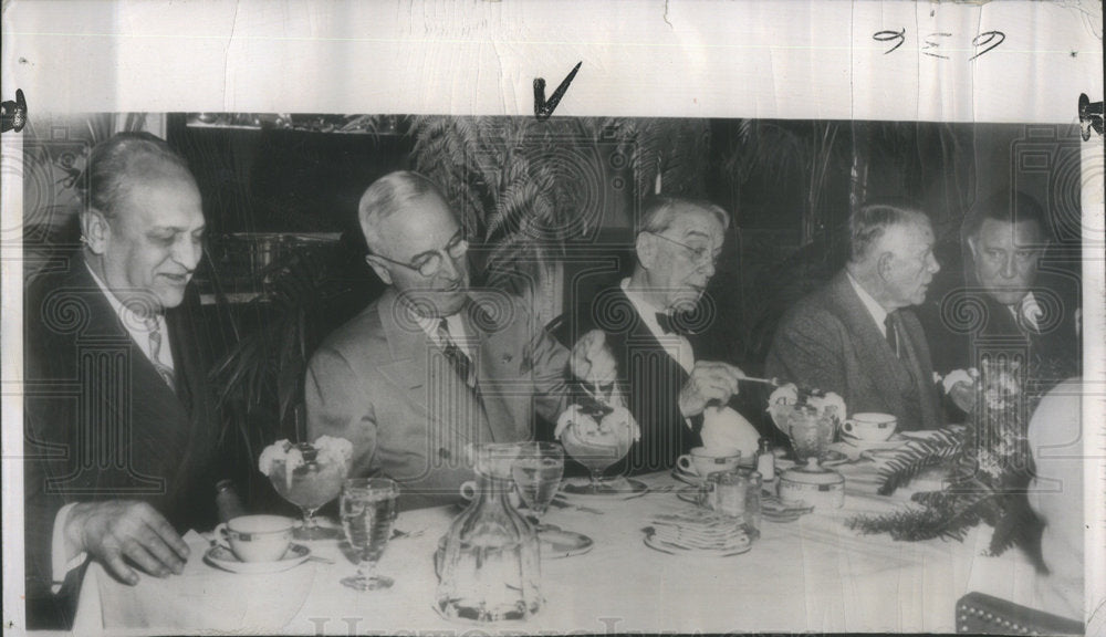 1950 Senator Lucas and Myers are Guest of Honor at Surprise Party - Historic Images