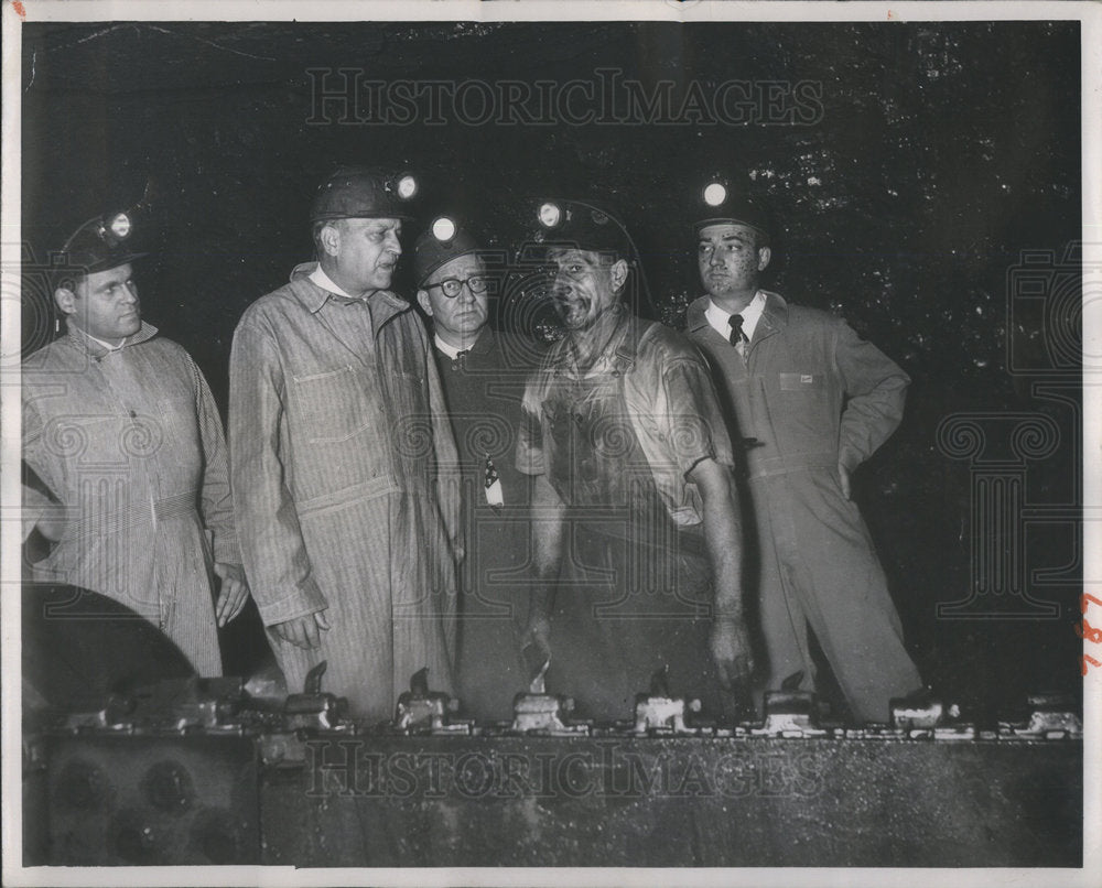 1950 Senator Lucas, Paul Powell, August Miriani, Clyde Choate - Historic Images