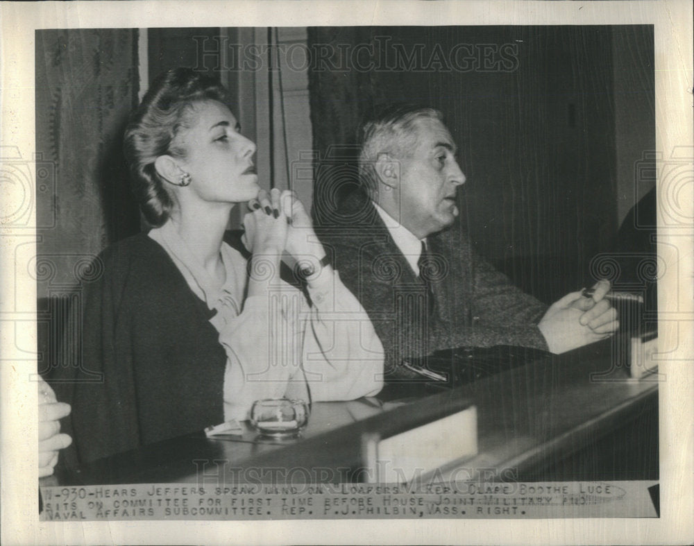 Hears Jeffers Speak Mind on &quot;Loafers&quot; and Clare Boothe Luce Sits-Historic Images