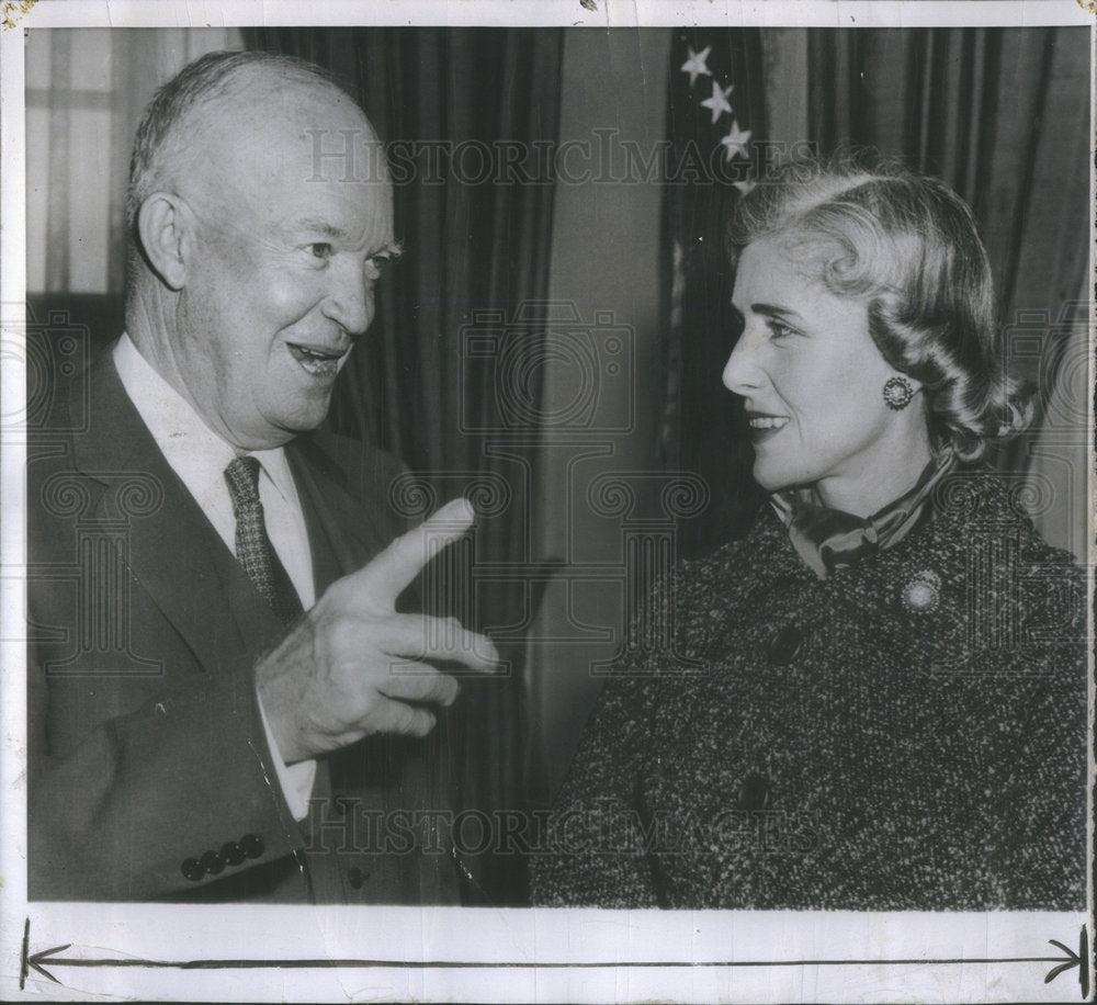 1956 Ambassador Luce Resigns President Eisenhower Boothe Luce - Historic Images