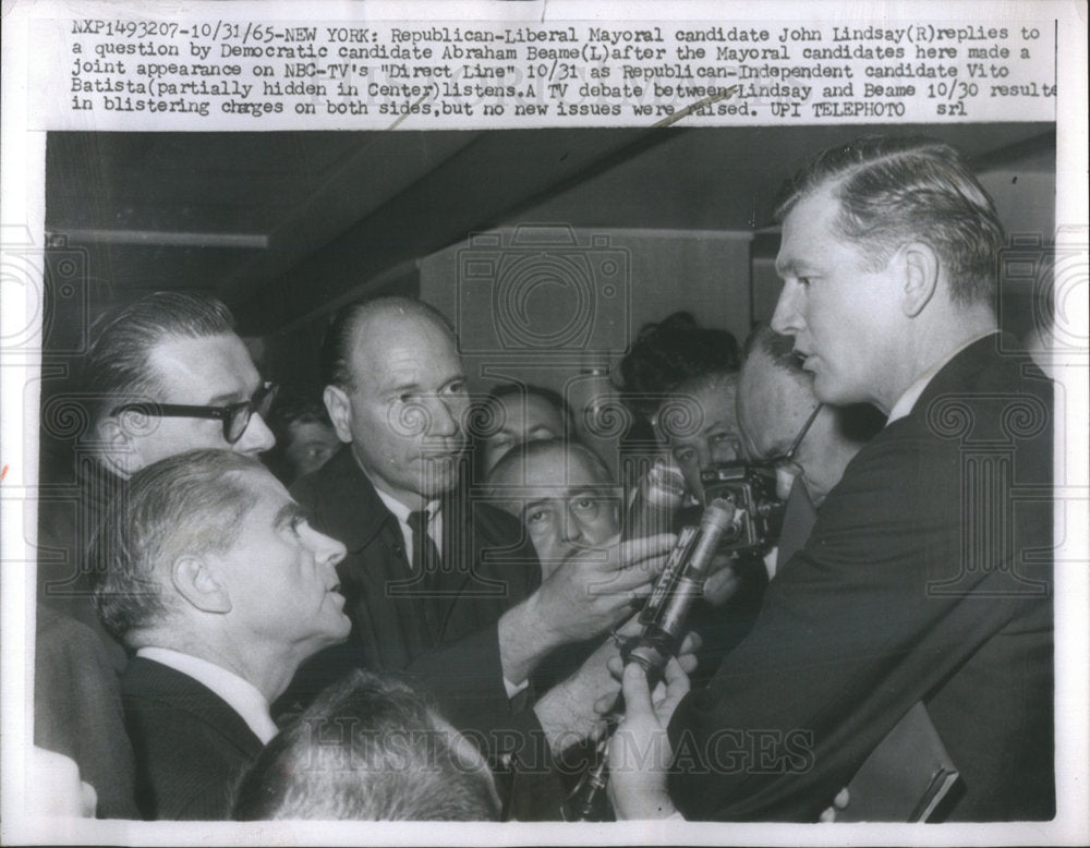 1965 Republicans Liberal Mayoral John Lindsay Democratic Candidate-Historic Images