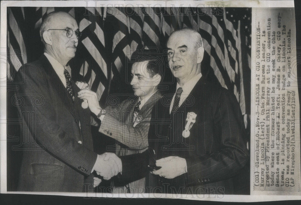 1949 Murray Lincoln is Greeted by President Phil Murray-Historic Images