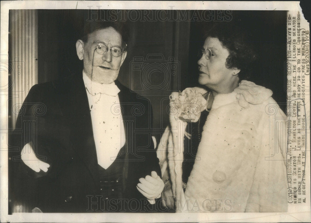 1938 Senator J. Hamilton Lewis &amp; his wife.-Historic Images