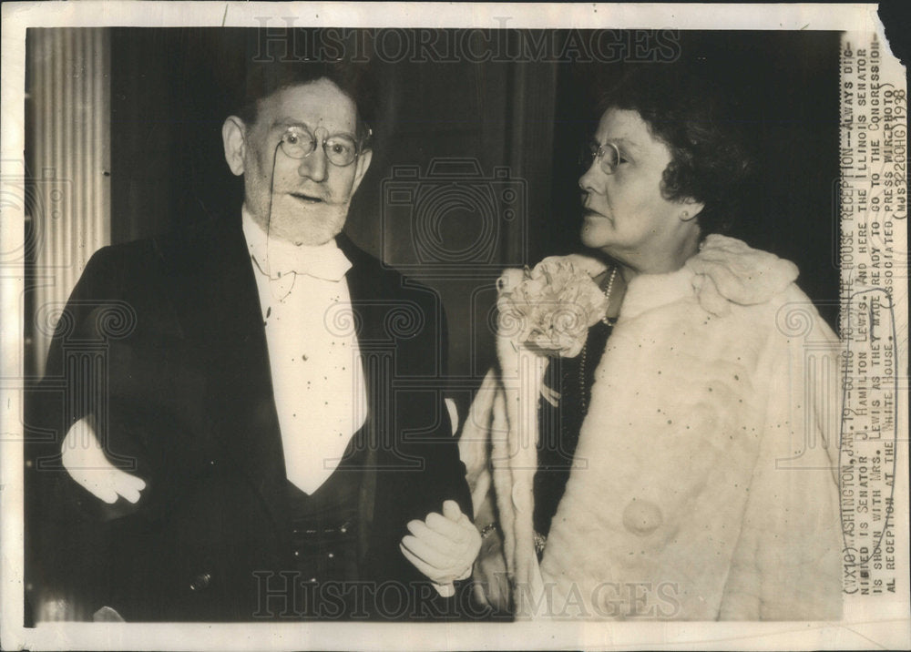 1938 Senator J. Hamilton Lewis & his wife.-Historic Images