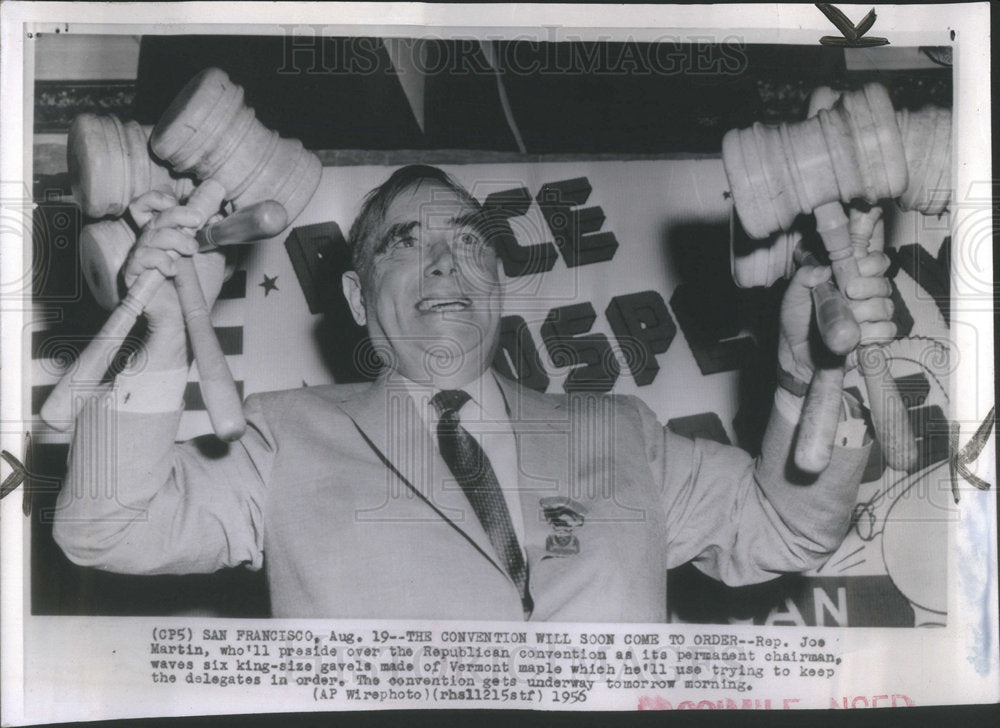 1956 Republican Convention Representative Joe Martin-Historic Images