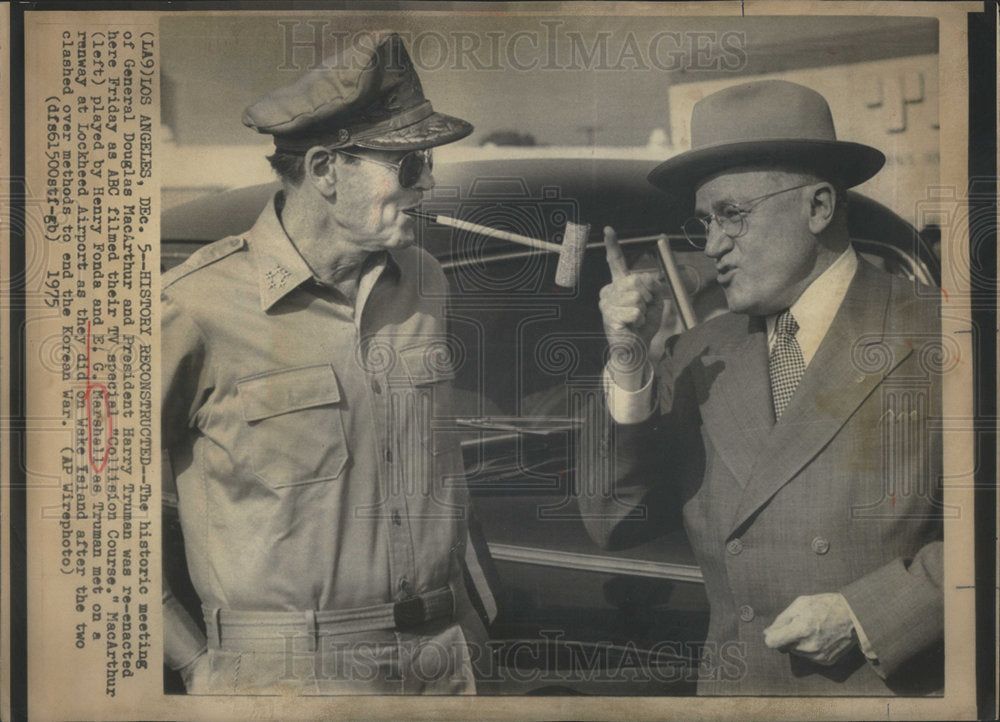 1975 Press Photo Henry Fonda Marshall Collision Course ABC Television - Historic Images