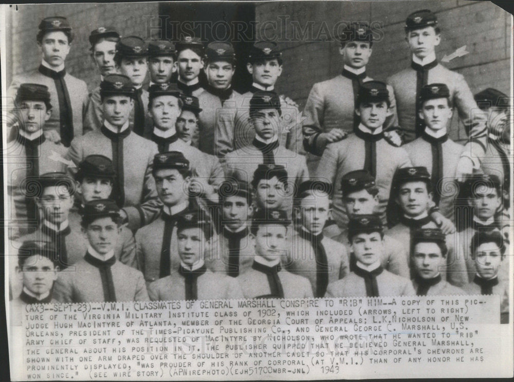 1943 Press Photo Virginia Military Institute Class Of 1932 - Historic Images