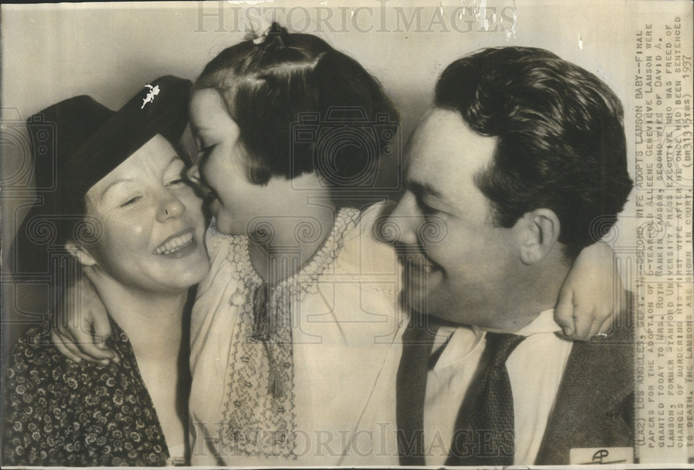 1937 Adoption of Alleene Genevieve Lamson - Historic Images