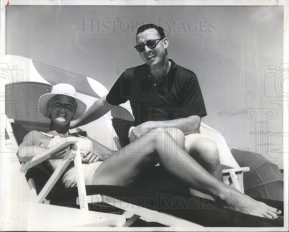 1956 John T Landreth And His Wife Valborg On Palm Beach-Historic Images