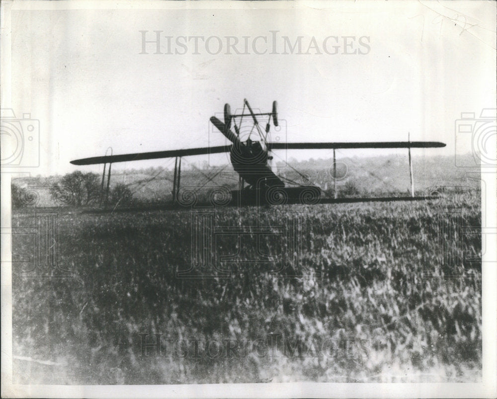 1940 British Avro fighter crashed landed-Historic Images