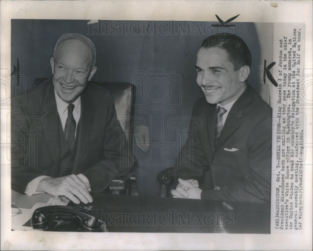 1960 King Hussein I of Jordan-Historic Images