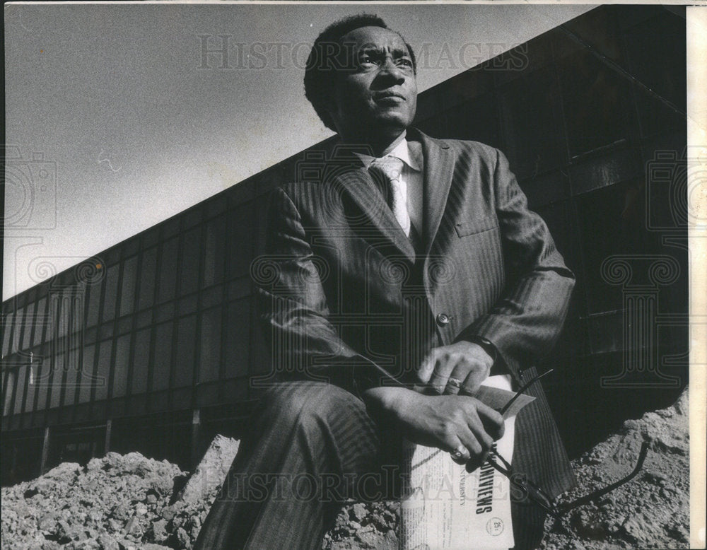 1970 Press Photo Doctor Charles Hurst Malcolm X College Fund Raising - Historic Images