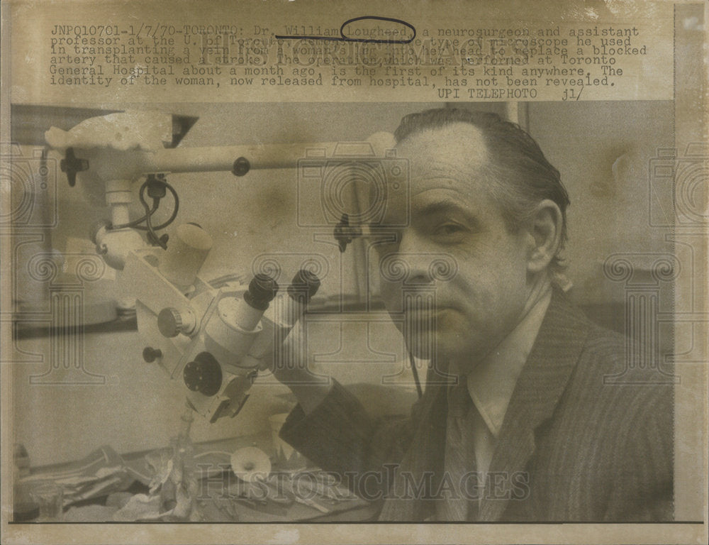 1970 Dr. William Lougheed neurosurgeon and asst. prof. at the Univ.-Historic Images