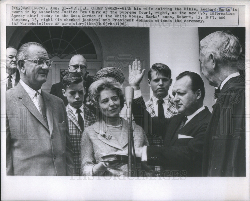 1965 Leonard Marks United States Information Agency Chief-Historic Images