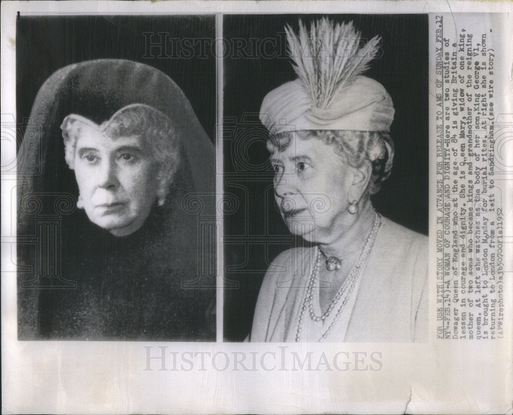 1952 Dowager Queen of England-Historic Images