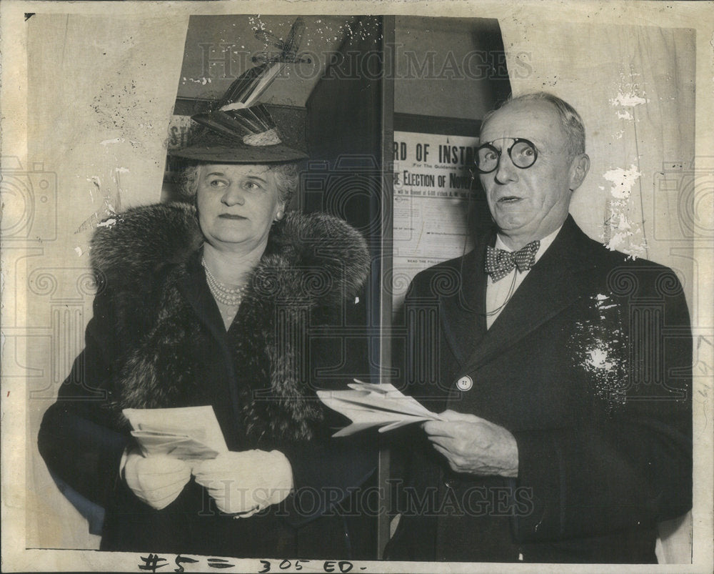 1942 Mr. & Mrs. Edmund K. Jarecki, Democratic Candidate-Historic Images