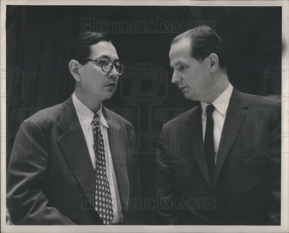 1958 Press Dr Photo Koto Matsudaira Gunnar Jarring Sweden UN Secretary Lebanon-Historic Images