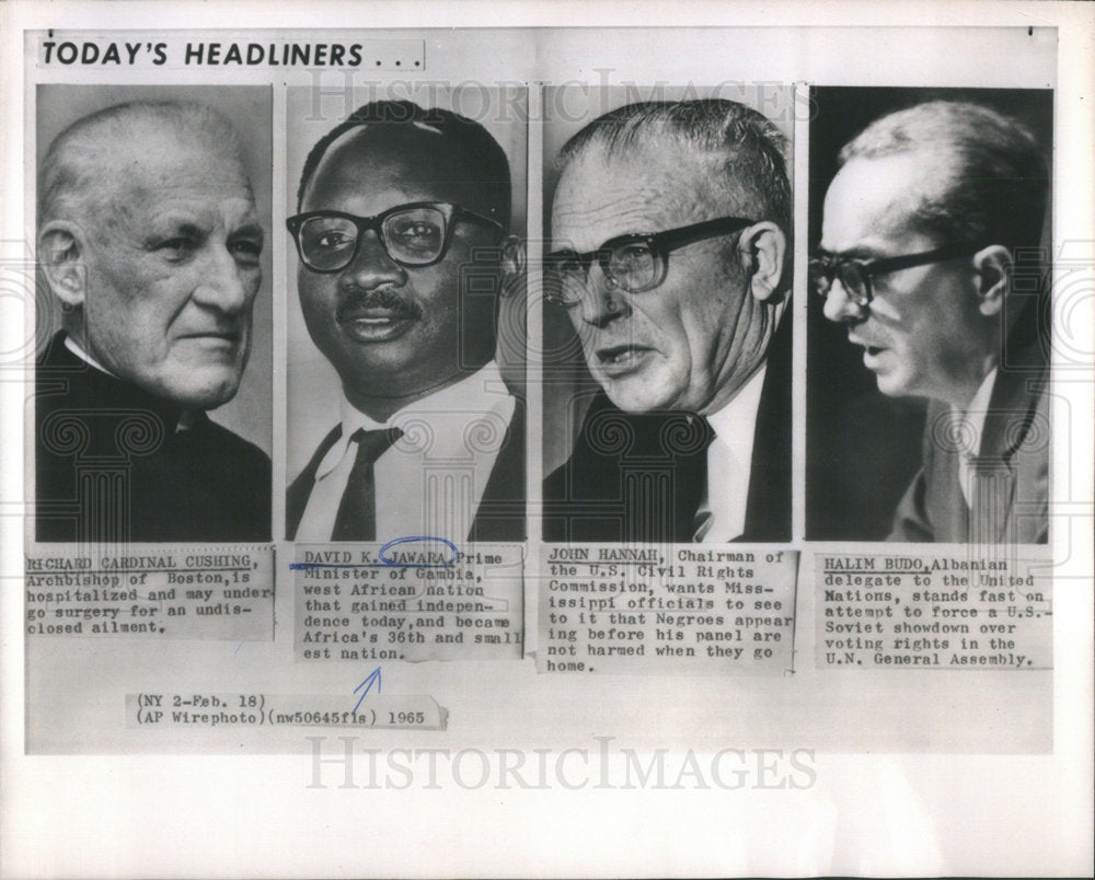 1965 David Jawara Prime minister Cambia John Hannah Halim Budo - Historic Images