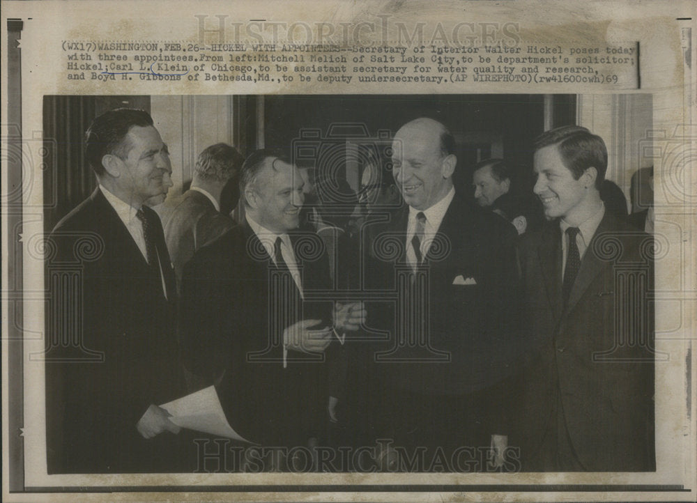 1969 Carl L. Klein to be asst. sec. for water quality and research-Historic Images