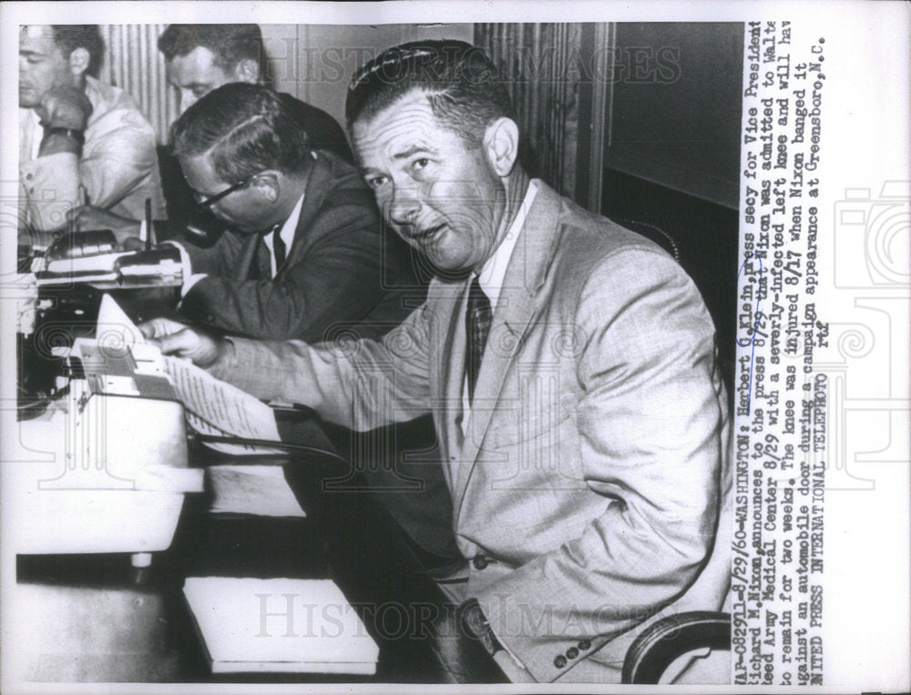 1960 Herbert G.Klein Vice-President Richard Nixon's Press Secretary-Historic Images