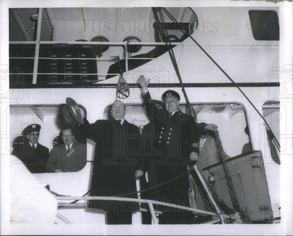 1959 Mayor Richard Daley and Capt. Sander Klein-Historic Images