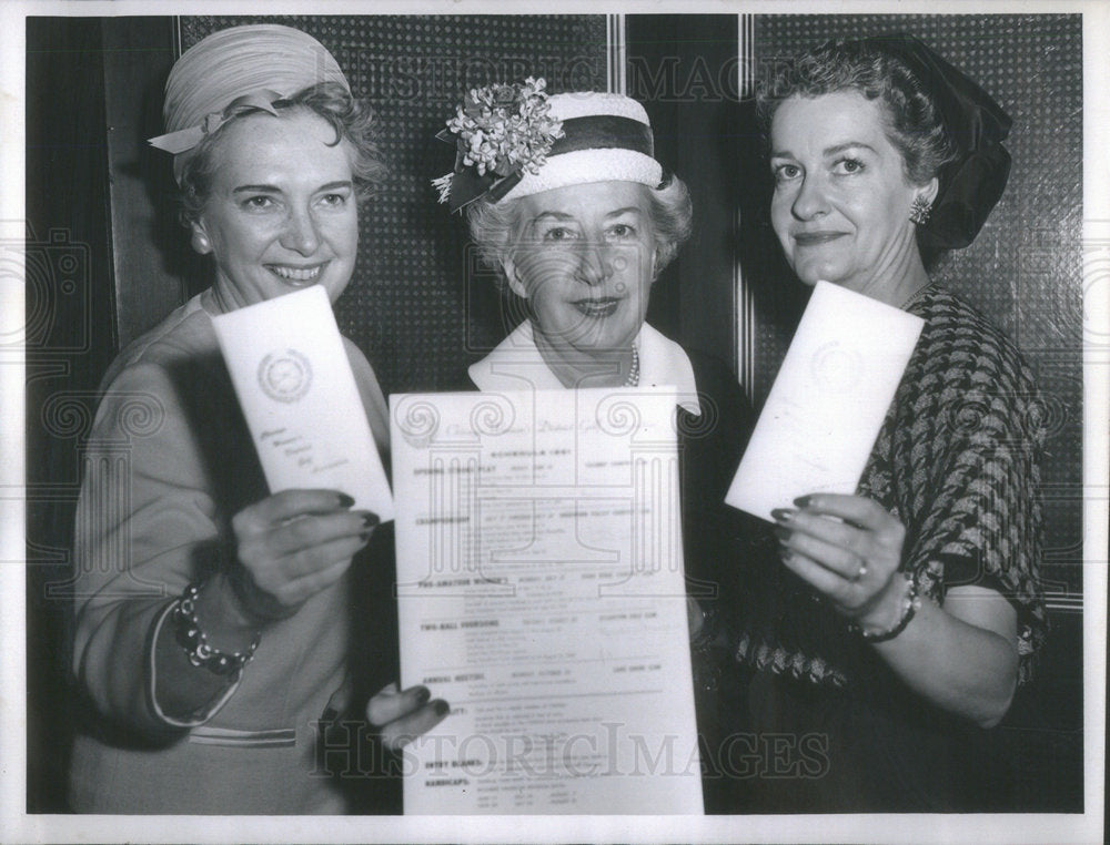 1961 Chicago Women District Golf Program Donald Kline Clarence Meet-Historic Images