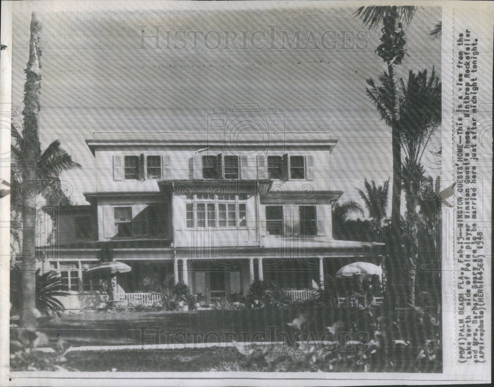 1948 View from Lake North side Pole Player Winsten Guest&#39;s Home-Historic Images