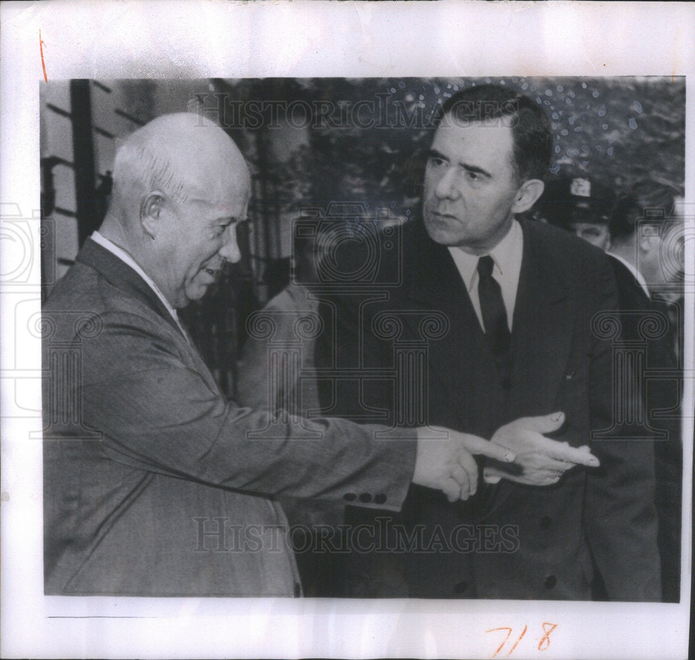 1960 Soviet Premier Nikita Khrushchev and deputy Andrei Gromyko-Historic Images