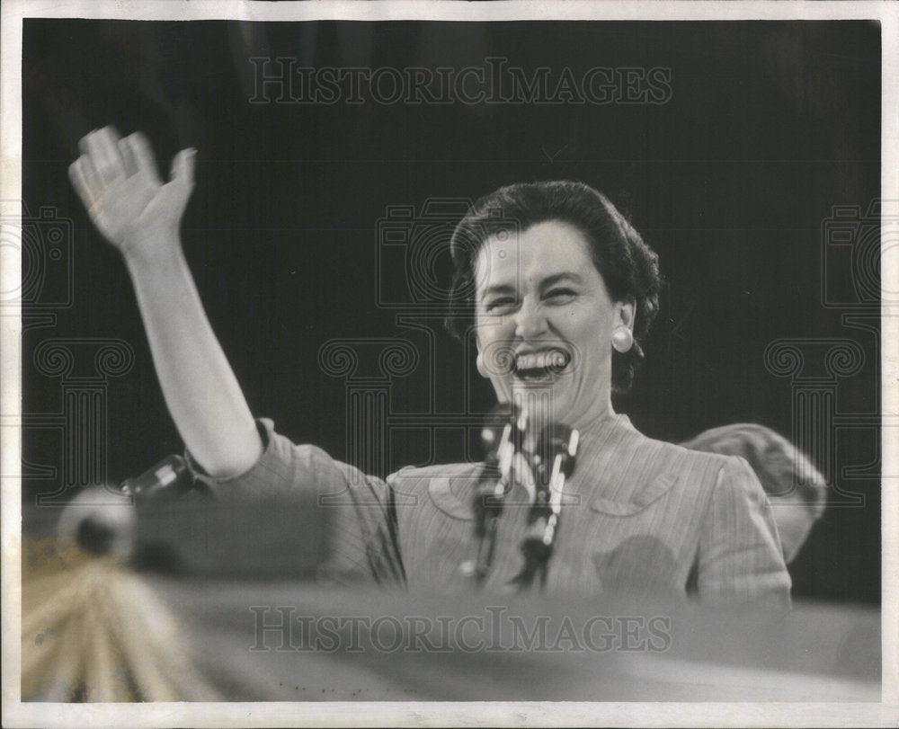 1956 Press Photo Speaker United States Martha Griffith In Detroit Michigan - Historic Images