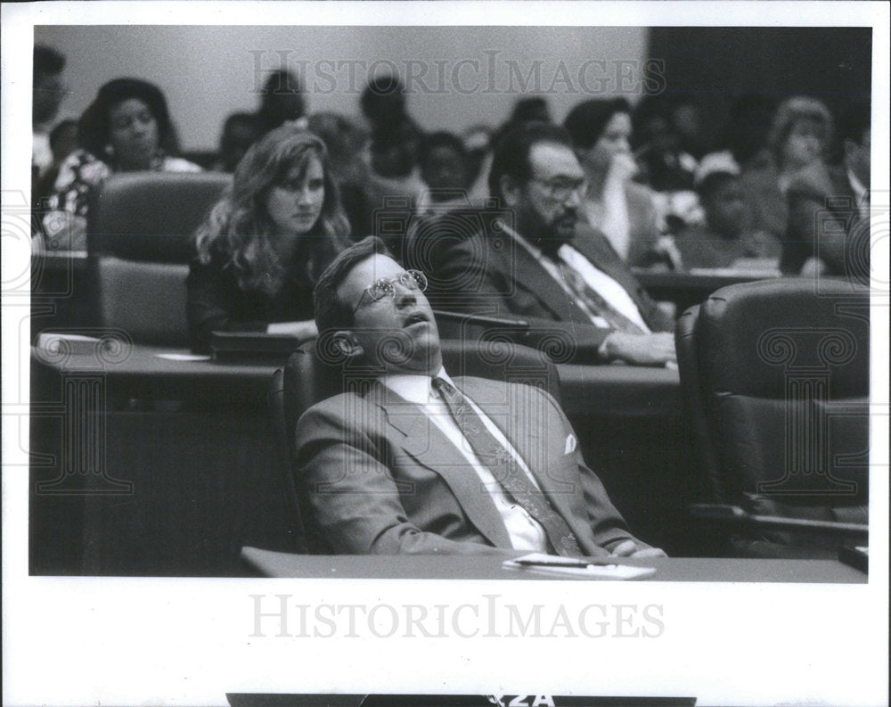 1992 Stanley Cup City Council meeting Dick Johnson WLS Channel 7-Historic Images