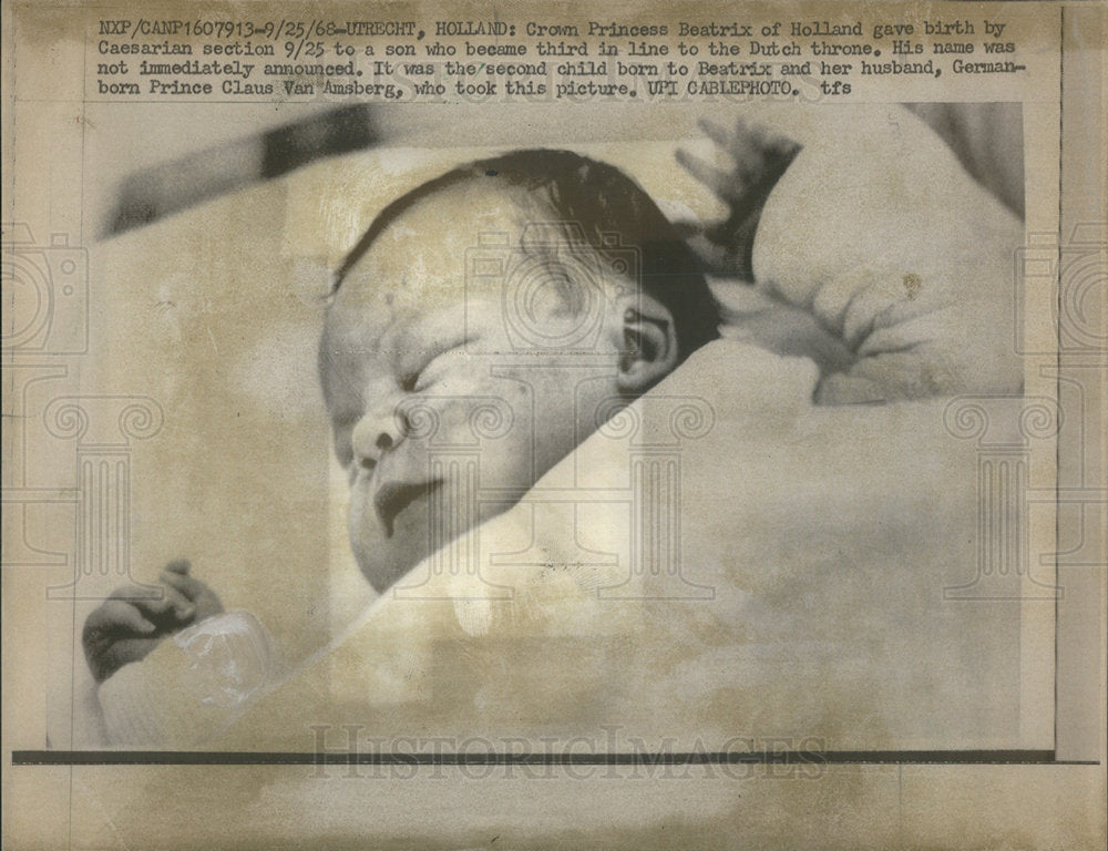 1968 Caesarian Dutch throne Crown Princess Beatrix Holland Claus-Historic Images