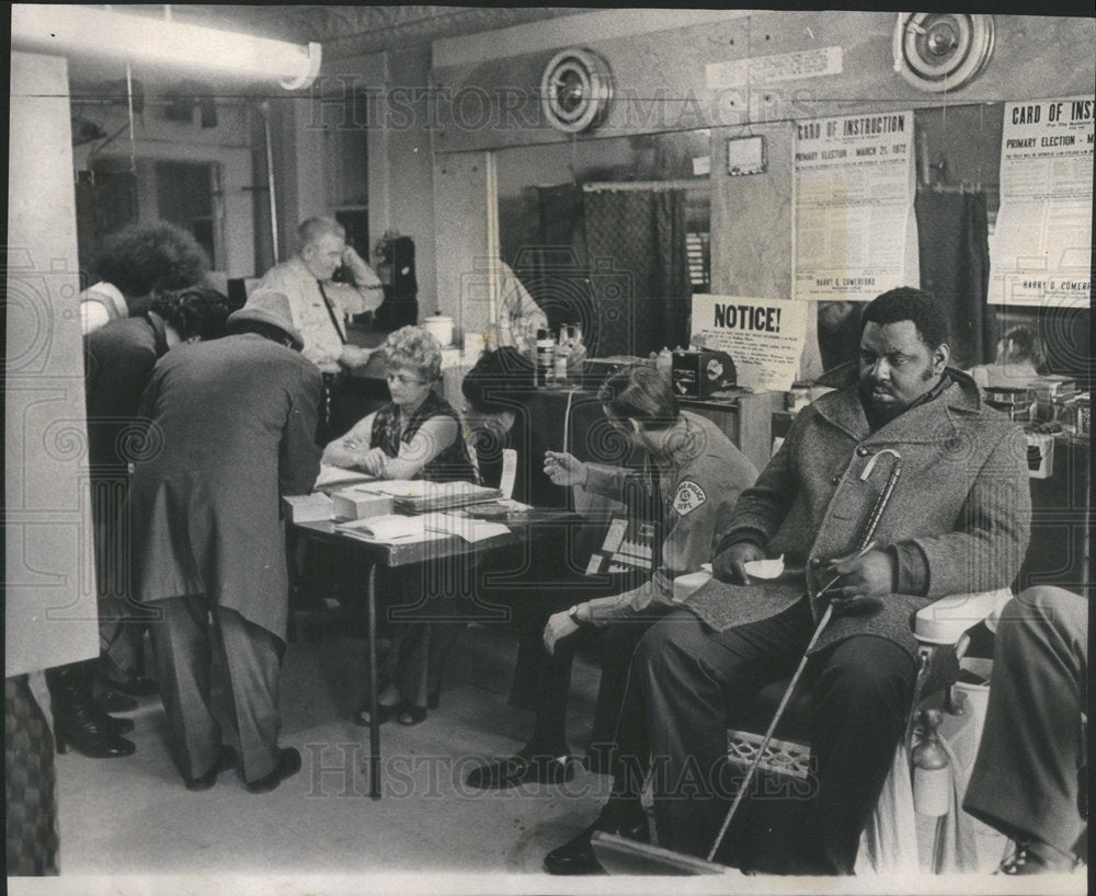 1972 Blind Poll Watcher James Johnson-Historic Images