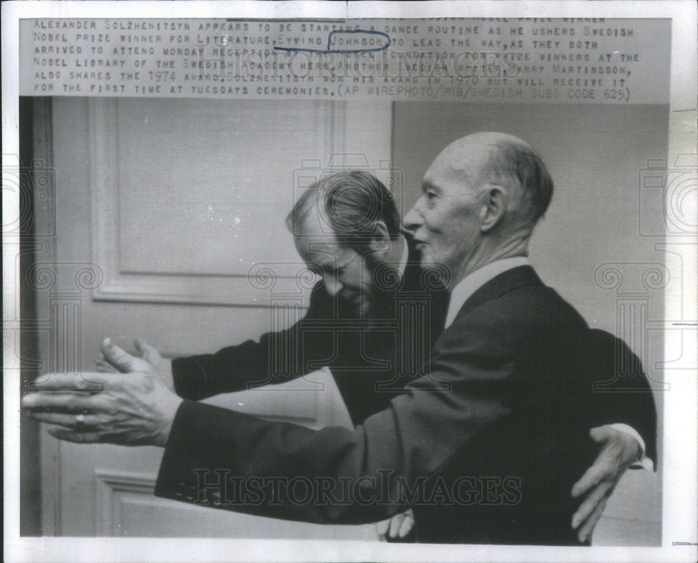 1974 Eyvind Johnson Swedish Writer Author Nobel Prize Winner - Historic Images