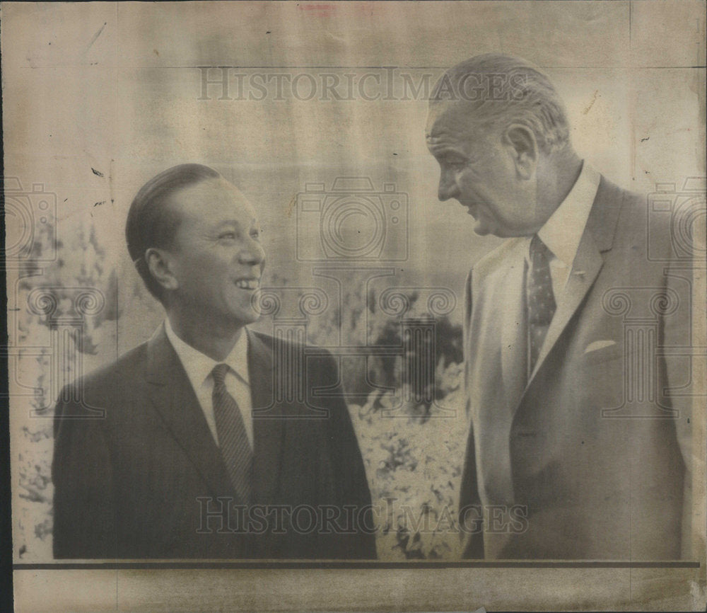 1968 Press Photo President Lyndon Johnson American Democratic Politician-Historic Images