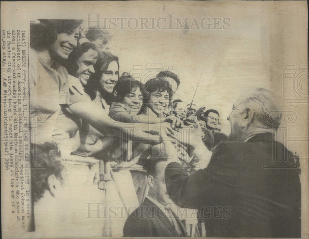 1966 United States President Lyndon Johnson&#39;s Mexico Visit - Historic Images